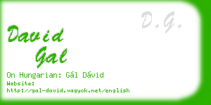 david gal business card