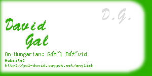 david gal business card